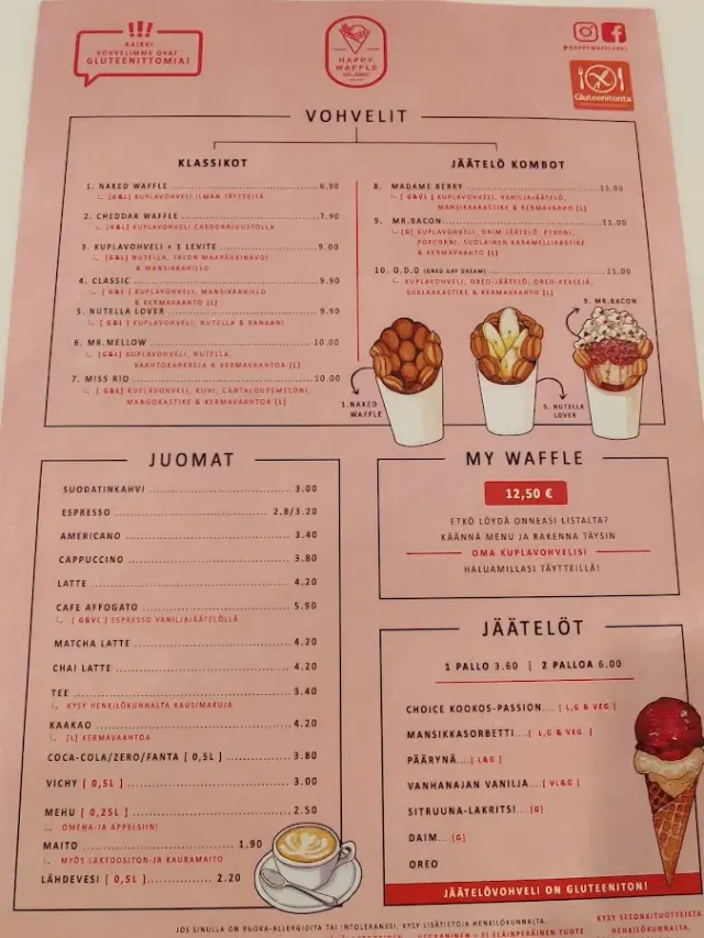 BookNoFees: Kavárna – Happy Waffle – Helsinki – Veselá vafle, foto 2