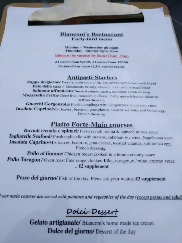 BookNoFees: Restaurace – Bianconi's – Dublin – Bianconiho, foto 2
