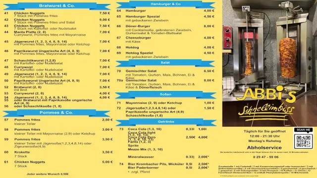 BookNoFees: Restaurace – Abbis Imbiß – Anröchte – Abbis – občerstvení, foto 2