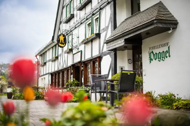 BookNoFees: Restaurace – Forellenhof Poggel – Eslohe – Poggelův pstruhový statek, foto 2