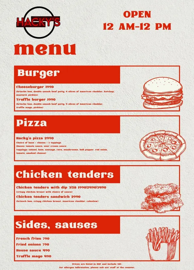 BookNoFees: Restaurace – Hacky's – Budapest – Hacky's, foto 3